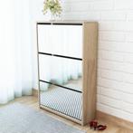 vidaXL Schoenenkast drielaags met spiegel 63x17x102,5 cm, Huis en Inrichting, Verzenden, Nieuw