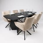 Tafel Deens Ovaal Eikenhout  Set Driehoek  180x90, Huis en Inrichting, Tafels | Eettafels, Nieuw