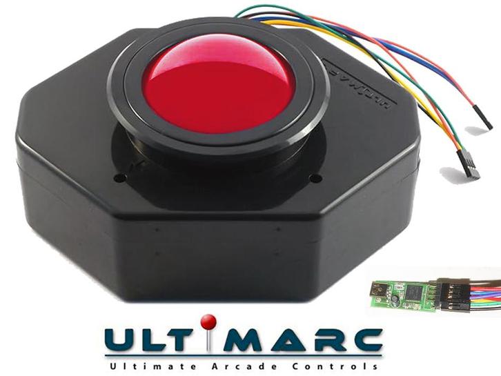 Ultimarc U-Trak Arcade Trackball Rood, Spelcomputers en Games, Spelcomputers | Overige