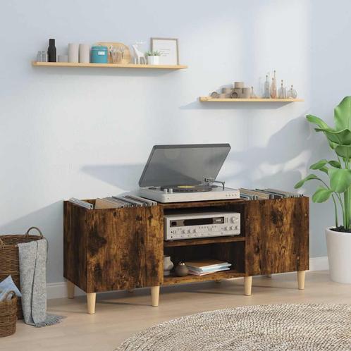 vidaXL Platenkast 121x38x48 cm bewerkt hout gerookt, Huis en Inrichting, Kasten | Overige, Nieuw, Verzenden