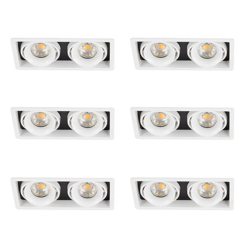 Inbouwspot Bjorn 2 wit set 6 stuks Binnenverlichting, Huis en Inrichting, Lampen | Spots, Verzenden