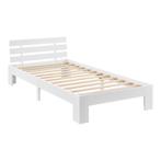 Houten bed Nivala grenen met bedbodem 90x200 cm wit, Huis en Inrichting, Verzenden, Nieuw