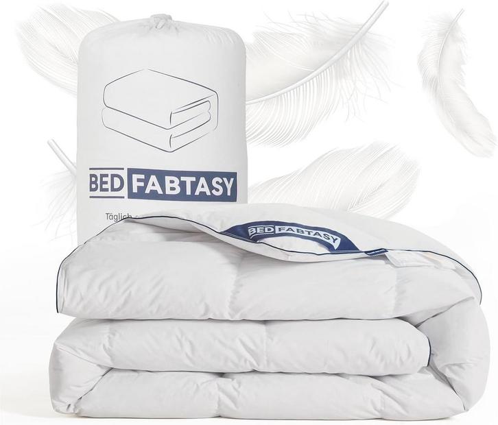 Donsdeken - Dons dekbed - 4 seizoenen - 155x220 cm - Wit - B, Huis en Inrichting, Woonaccessoires | Overige, Zo goed als nieuw