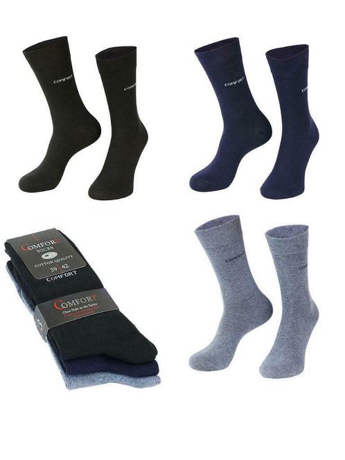 Set van 3 paar Comfort sokken zonder knellende boord en naad, Kleding | Heren, Sokken en Kousen, Overige kleuren, Nieuw, Overige maten