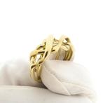 Gouden puzzel ring (gouden ring, geelgoud, damesring), Gebruikt, Overige kleuren, 19 tot 20, Ophalen of Verzenden