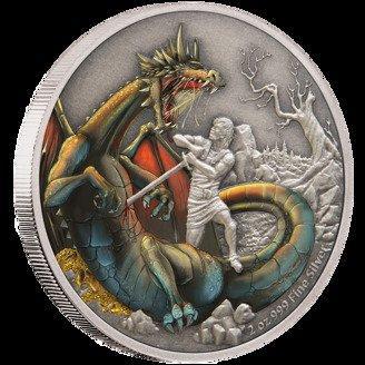 Niue. 5 Dollars 2020 Dragons Collection - The Norse Dragon,, Postzegels en Munten, Munten | Europa | Niet-Euromunten
