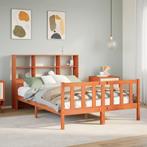 vidaXL Bed met boekenkast zonder matras hout wasbruin, Bruin, Verzenden, Overige maten, 200 cm