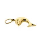 Gouden hanger van een dolfijntje (ketting hanger), Overige merken, Goud, Gebruikt, Ophalen of Verzenden