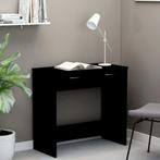 vidaXL Bureau 80x40x75 cm bewerkt hout zwart, Huis en Inrichting, Verzenden, Nieuw