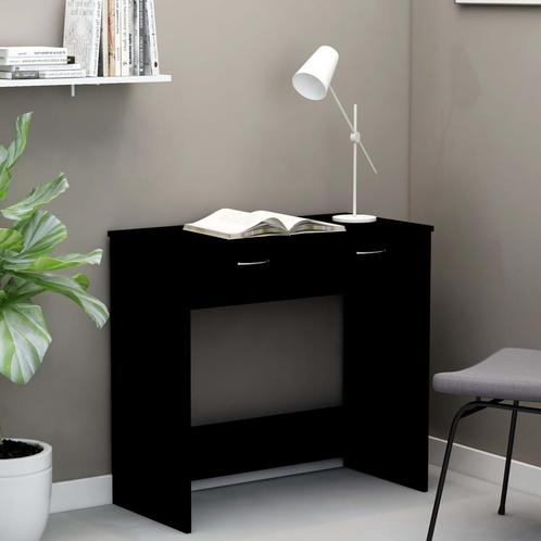 vidaXL Bureau 80x40x75 cm bewerkt hout zwart, Huis en Inrichting, Bureaus, Nieuw, Verzenden