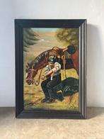 European school XXe - Cheval avec soldat blessé, Antiek en Kunst