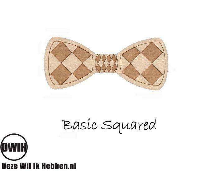 Houten strik:  Basic Squared, Kleding | Heren, Stropdassen, Verzenden