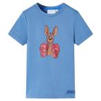 vidaXL Kindershirt met korte mouwen 128 middenblauw, Verzenden, Nieuw