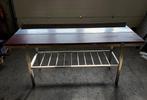RVS Snijtafel, Werktafel, B200 x D80 x H87cm
