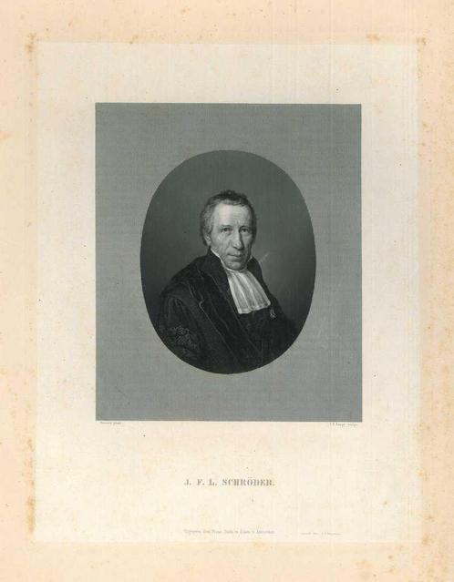 Portrait of Johan Frederik Lodewijk Schroder, Antiek en Kunst, Kunst | Etsen en Gravures