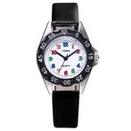 Fako® - Kinderhorloge - Regenboog - Ø 32mm - Zwart, Sieraden, Tassen en Uiterlijk, Horloges | Kinderen, Verzenden, Nieuw