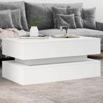 vidaXL Salontafel met LED-verlichting 90x50x40 cm wit, Huis en Inrichting, Tafels | Salontafels, Verzenden, Nieuw, Overige houtsoorten