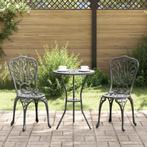 vidaXL 3-delige Tuinbistroset gietaluminium zwart, Tuin en Terras, Tuinsets en Loungesets, Verzenden, Nieuw, Aluminium