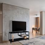 TV Meubel Livion Bravino – 120x50x33 cm – Zwart –, Huis en Inrichting, Ophalen of Verzenden, Nieuw, Metaal
