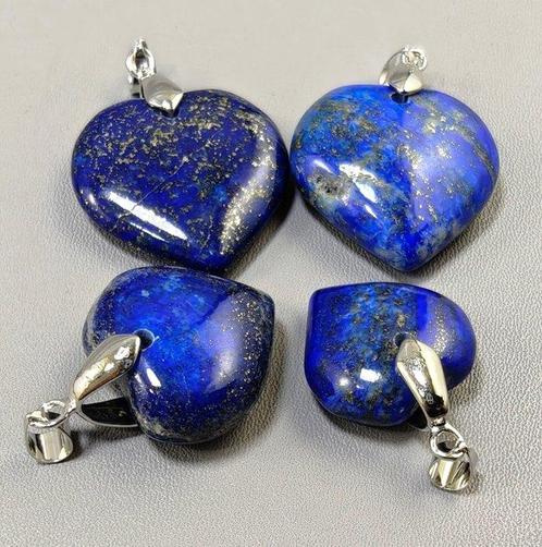 Lapis Lazuli edelsteen Hart hangers - Hoogte: 30 mm -, Verzamelen, Mineralen en Fossielen