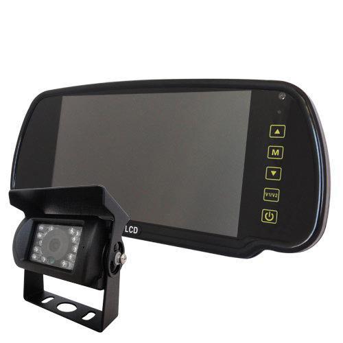 7 Achteruitkijkspiegel cameraset met 1 camera en 20 mtr kabe, Auto diversen, Achteruitrijcamera's, Verzenden