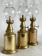 Antieke messing olielampjes __ Lampe Pigeon & Lampe Olympe -