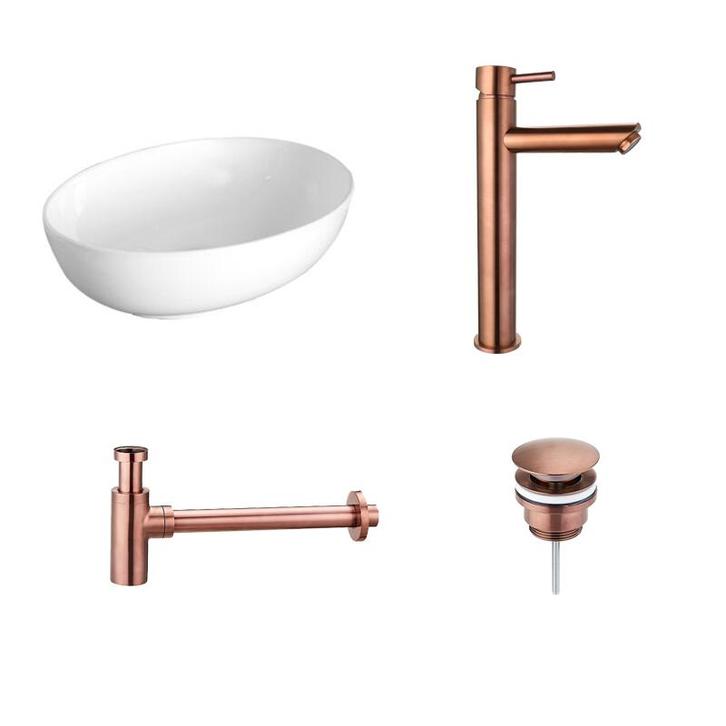 Sani Royal Keramische Waskomset Stadium Brons, Doe-het-zelf en Verbouw, Sanitair