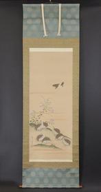 Set Japanse hangende doeken - Herfstkwartel en Bloesems –, Antiek en Kunst