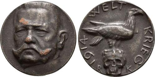 Verzilverte brons medaille 1914 Duitsland Kaiserreich Pau..., Postzegels en Munten, Penningen en Medailles, Verzenden