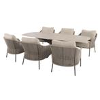 Nevada Florence low dining tuinset 250x105xH69 cm 7 delig, Ophalen of Verzenden, Nieuw