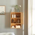 Badkamerkast Gjesdal 60x40x20 cm bamboe naturel [en.casa], Huis en Inrichting, Badkamer | Badkamermeubels, Verzenden, Nieuw