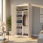 Grote Kledingkast | 190cm Hoog | Laatste Stuks!, Huis en Inrichting, Tijdloos wit, Nieuw, 150 tot 200 cm, 25 tot 50 cm