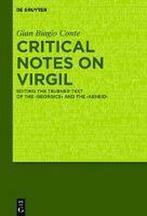 9783110455762 Critical Notes on Virgil Gian Biagio Conte, Boeken, Nieuw, Gian Biagio Conte, Verzenden