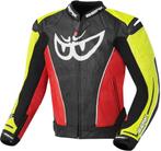 Berik Street Zwart Rood Geel Leren Motorjas, Motoren, Nieuw met kaartje, Jas | textiel, Berik, Heren