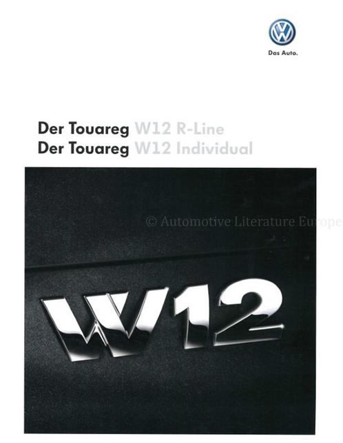 2008 VOLKSWAGEN TOUAREG W12 R-LINE/W12 INDIVIDUAL SPORT, Boeken, Auto's | Folders en Tijdschriften, Volkswagen
