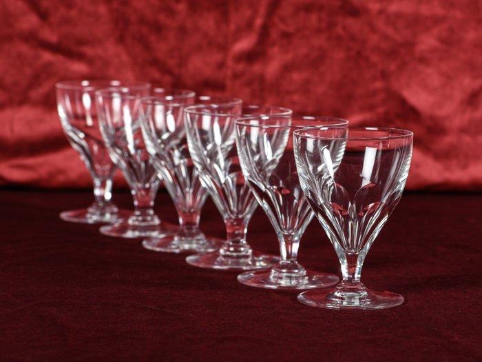 Mooi lot van 6 kristallen Val Saint Lambert glazen, model, Antiek en Kunst, Antiek | Meubels | Tafels