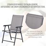 TRUUSK Klapstoel Met Armleuningen Set Van 2, Tuin en Terras, Tuinstoelen, Verzenden, Nieuw