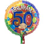 50 Jaar Abraham Knalfeest folieballon - 43cm, Ophalen of Verzenden, Nieuw