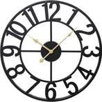 Tyme Wandklok Industrieel - 60cm Klok Modern - Analoog -, Ophalen of Verzenden, Zo goed als nieuw