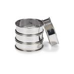 Patisse Flan/Cake ringen RVS Ø8cm Set/4, Verzenden, Nieuw