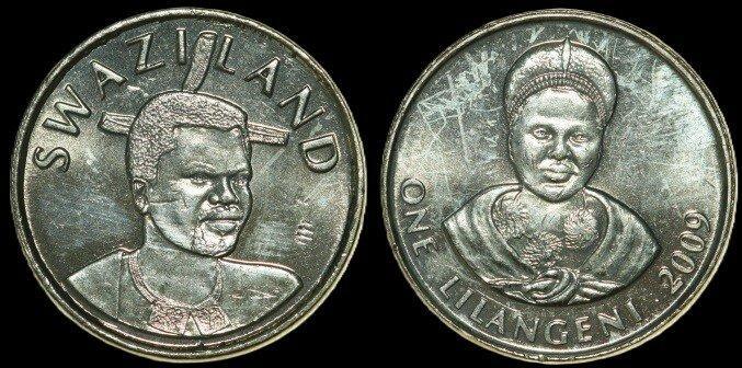 SWAZILAND KM.45 - 1 Lilangeni 2009 UNC, Postzegels en Munten, Munten | Afrika, Verzenden