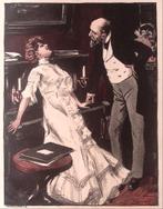 Leunend tegen de piano (lijst optie, antiek-woonaccessoires), Verzenden