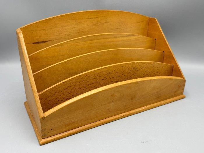 Elegante vintage brievenhouder - Ladekast - Hout -, Antiek en Kunst, Curiosa en Brocante