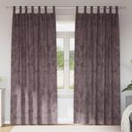 vidaXL Velvet Gordijnen met gordijnen 2 pcs Bruin 245 x 140, Huis en Inrichting, Stoffering | Gordijnen en Lamellen, Verzenden
