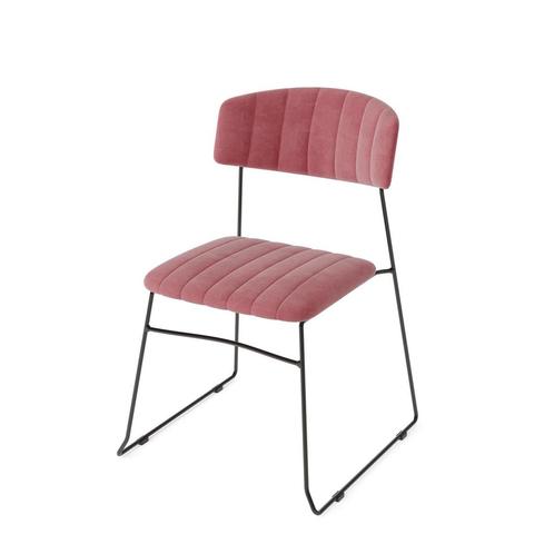 Mundo Velvet Stoel | Roze | 79(h)x55x54cm, Zakelijke goederen, Horeca | Keukenapparatuur, Verzenden