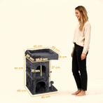 TRUUSK Kattenkrabpaal met 2 Grotten en Platform - Sisalpalen, Dieren en Toebehoren, Konijnen