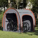 vidaXL Fietstent met dak met opslag Grijs en Oranje 218 x, Verzenden, Nieuw