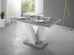 Eettafel | Wit/Beton | Eetkamertafel uitschuifbaar 120/160cm