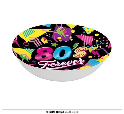 80s Forever Party Schaal (32cm), Hobby en Vrije tijd, Feestartikelen, Nieuw, Ophalen of Verzenden