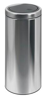 Brabantia afvalbak touch deksel 30 ltr RVS, Verzenden